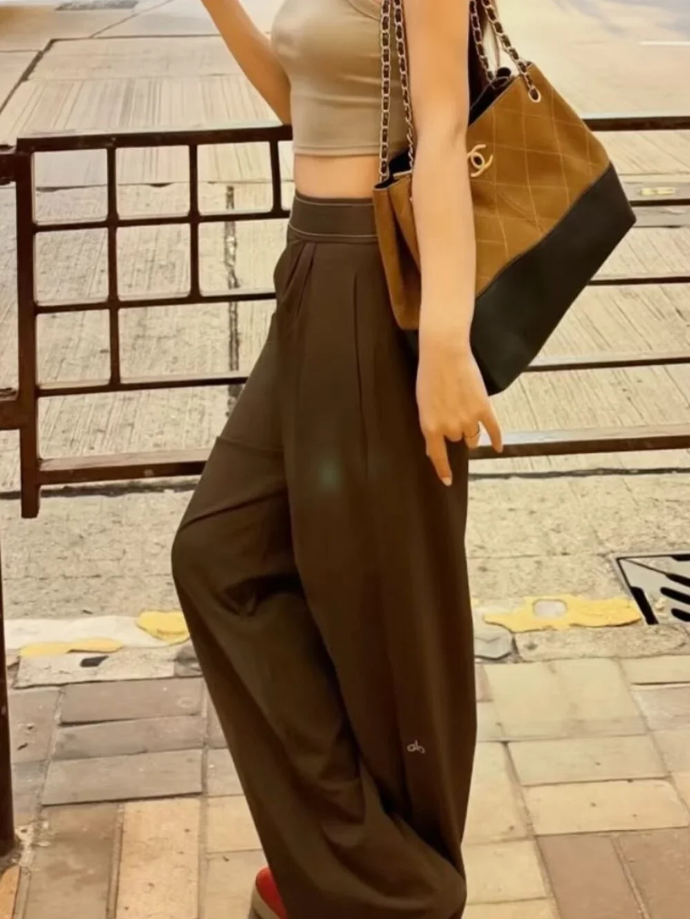 🟤NWT ALO Yoga Coffee Brown Women's Suit Up Pants(Regular 30 inches)